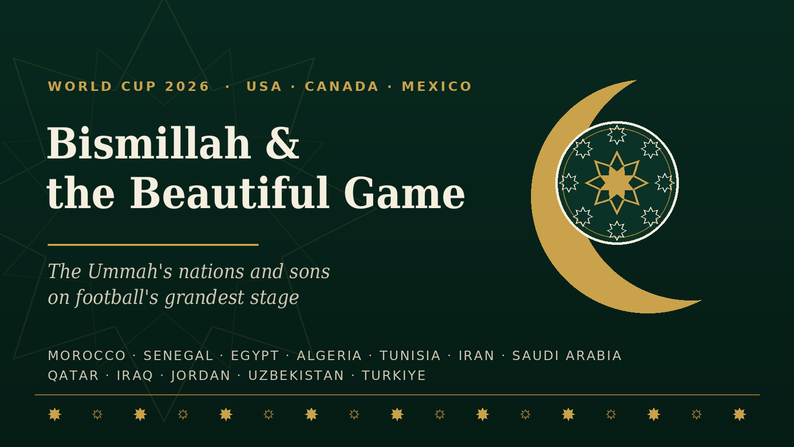 Bismillah and the Beautiful Game: Muslim Nations and the Ummah's Sons at the 2026 FIFA World Cup